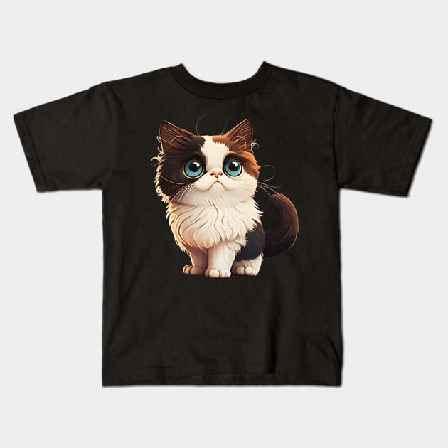 Fat But Cute Fat But Beautiful Cat Proud Kids T-Shirt by WilliamHoraceBatezell